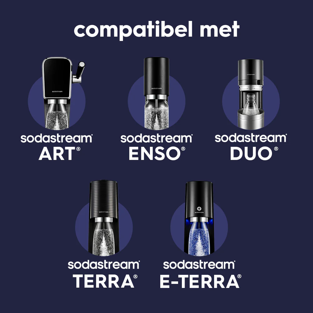 0.9L Sodastream fizz & go™ roestvrijstalen bruiswaterfles zwart - Image 4